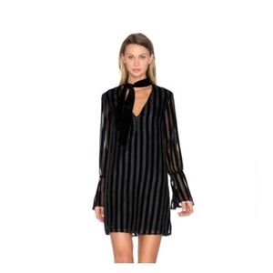 REVOLVE XS Mini Dress House of Harlow 1960 Multi Stripe WovenVelvet Stripes(T)